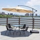 image 2 of Living and home PE Rattan Stacking Garden Chairs-Set of 2