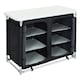 image 1 of Living and Home Camping Kitchen Table Portable Cabinet - Black