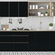 image 5 of Sticky Back Plastic Glossy Black Plain Kitchen Self-adhesive Vinyl Wrap for Cupboards, Doors and Furniture 90cm x 15m (3 rolls) - d-c-fix