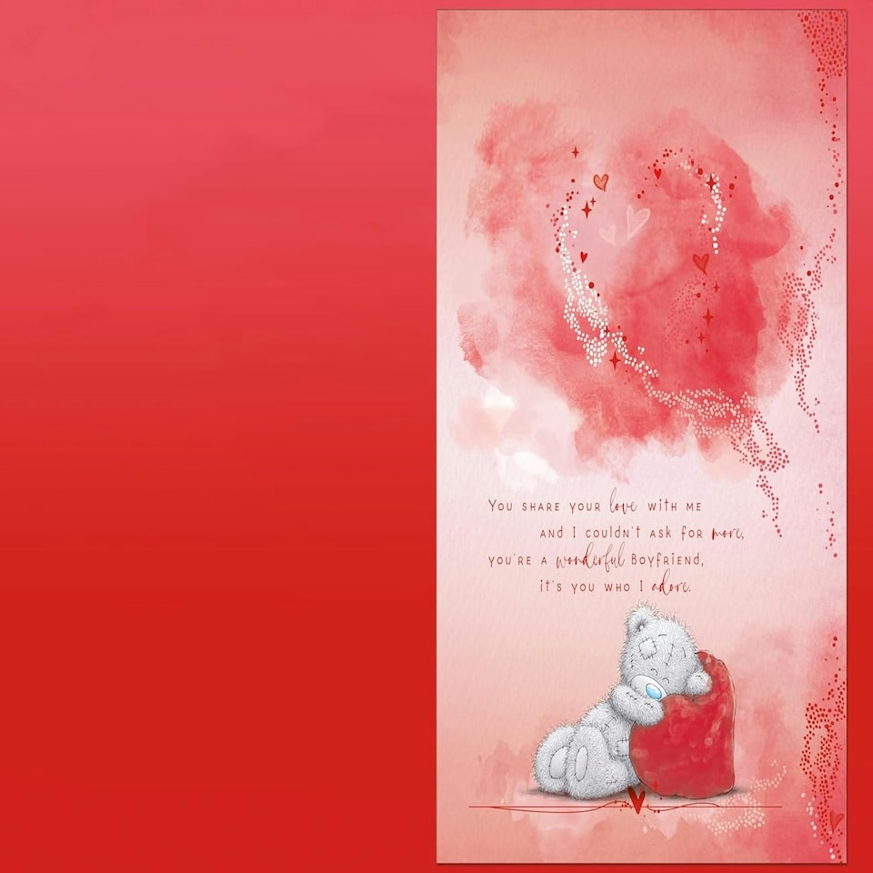 image 1 of Bear With Arms Outstretched Boyfriend Valentine's Day Card
