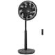 image 1 of HOMCOM Quiet Pedestal Fan with Oscillating, Tilt | Black