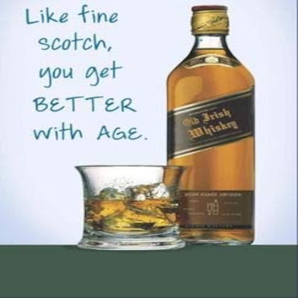 image 1 of Humorous Birthday Card Male Fine Scotch Better with Age