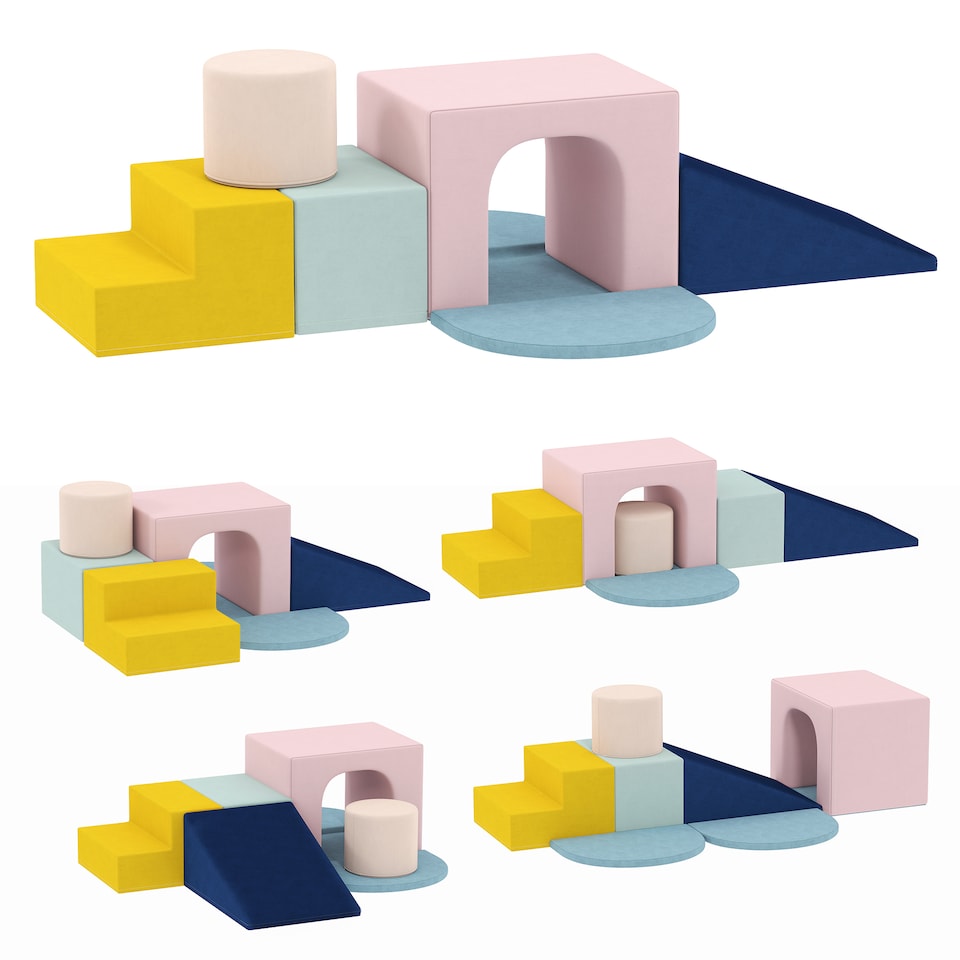 image 1 of AIYAPLAY Foam Blocks for Kids, 8 Piece Indoor Building Blocks for Climbing