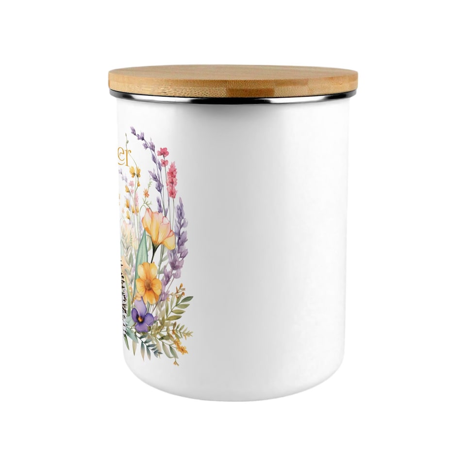 image 1 of Floral Hedgehog Dishwasher Tablets Storage Tin