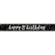 image 1 of Black Glitz Happy 21st Birthday Holographic Foil Banner 274cm