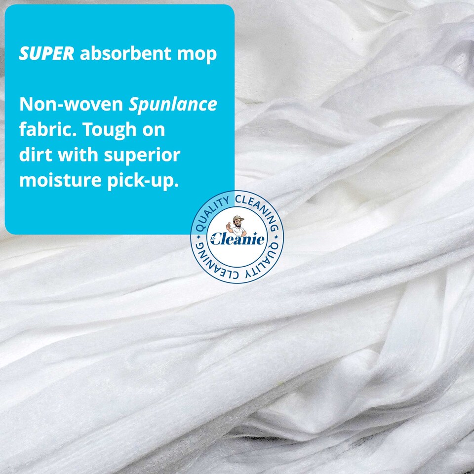 image 1 of Mr Cleanie Cotton String Cord Floor Mop Replacement 5 x Head for Household Cleaning Kitchen Bathroom