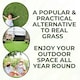 image 5 of 7mm Artificial Grass - 4m x 4m - Budget Fake Lawn Astro Turf | Green | 4m x 4m | 1