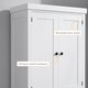 image 6 of HOMCOM Freestanding Kitchen Cupboard, 184cm Tall Storage Cabinet with Doors and Shelves, Traditional Colonial 4-Door Kitchen Pantry Cupboard with Drawer, White