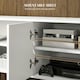 image 5 of HOMCOM TV Unit for 65" TVs with 2 Open Shelves, Door and 2 Cable Holes