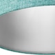 image 3 of Contemporary and Sleek 10 Inch Teal Linen Fabric Drum Lamp Shade 60w Maximum | Blue