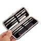image 7 of Oypla 5pc Stainless Steel Nail Cuticle Pusher Polish Remover Tool Set Black