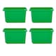 image 1 of Wham Stack & Store 4 x 30L Plastic Storage Boxes | Green | 4