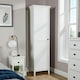 image 3 of Bellevue 1 Or 2 Door Wardrobe MDF Bedroom Furniture White White | 2 Door
