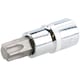 image 2 of T60 Male Torx Bit Star Socket 1/2" Drive Standard Internal Chrome Vanadium Steel
