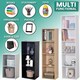 image 4 of 4 Cube Bookshelf Black Wooden Storage Organizer Wood Shelving Unit Open Bookcase Shelf