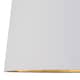 image 3 of Set of 2 Dark Oak Table Lamp or Bedside Lights with White Gold Shades | Brown | White | Large | 2