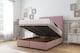 image 2 of Sloomy Manhattan Pink Plush Ottoman Bed Base With 54" Floor Standing Headboard 5' King | Pink | Pink | King | 1