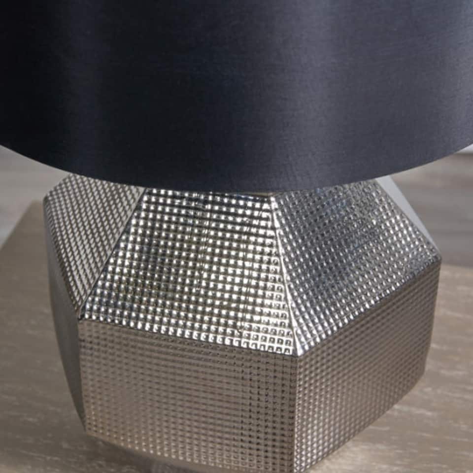image 1 of Alada Black & Silver Ceramic Table Lamp