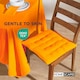 image 3 of Homescapes 4 x Seat Pads Luxury Cotton Indoor Outdoor Garden Dining Cushion | Orange | 40 x 40 cm | 4