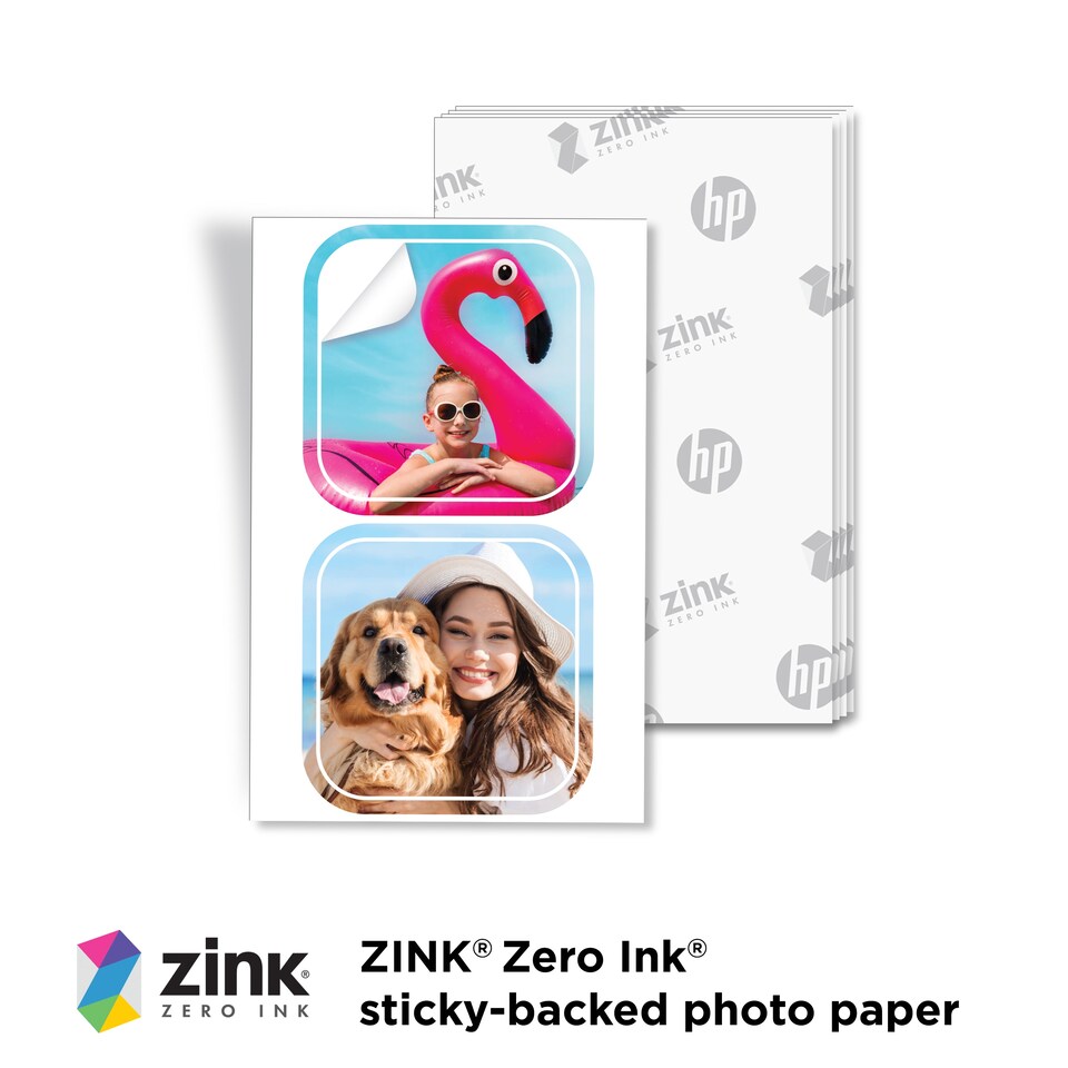 image 1 of 30 Sheets - HP Sprocket Cut Out Sticker Zink 2x3