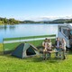 image 2 of Outsunny Camping Windbreaks with Clear Windows, 725 x 140cm | Green | Army Green | 725 x 140 cm