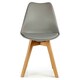 image 2 of Dining Chair Grey Light brown Wood Plastic (48 x 43 x 82 cm) Brown