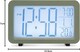image 2 of Acctim Harley Superbrite Modern Digital Alarm Clock | Green | Cloverfield