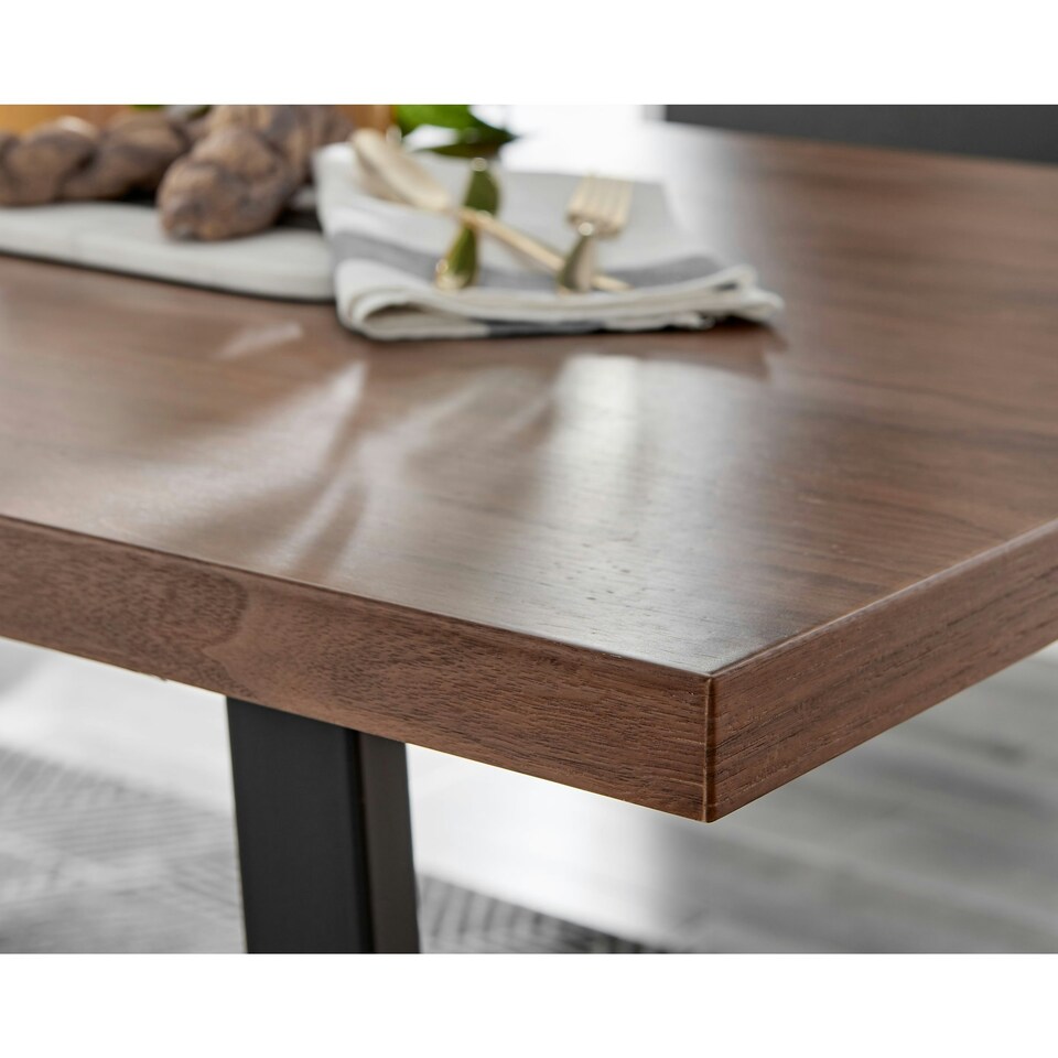 image 1 of Furniturebox Kylo 6 Seat Large Brown Wood Effect Dining Table