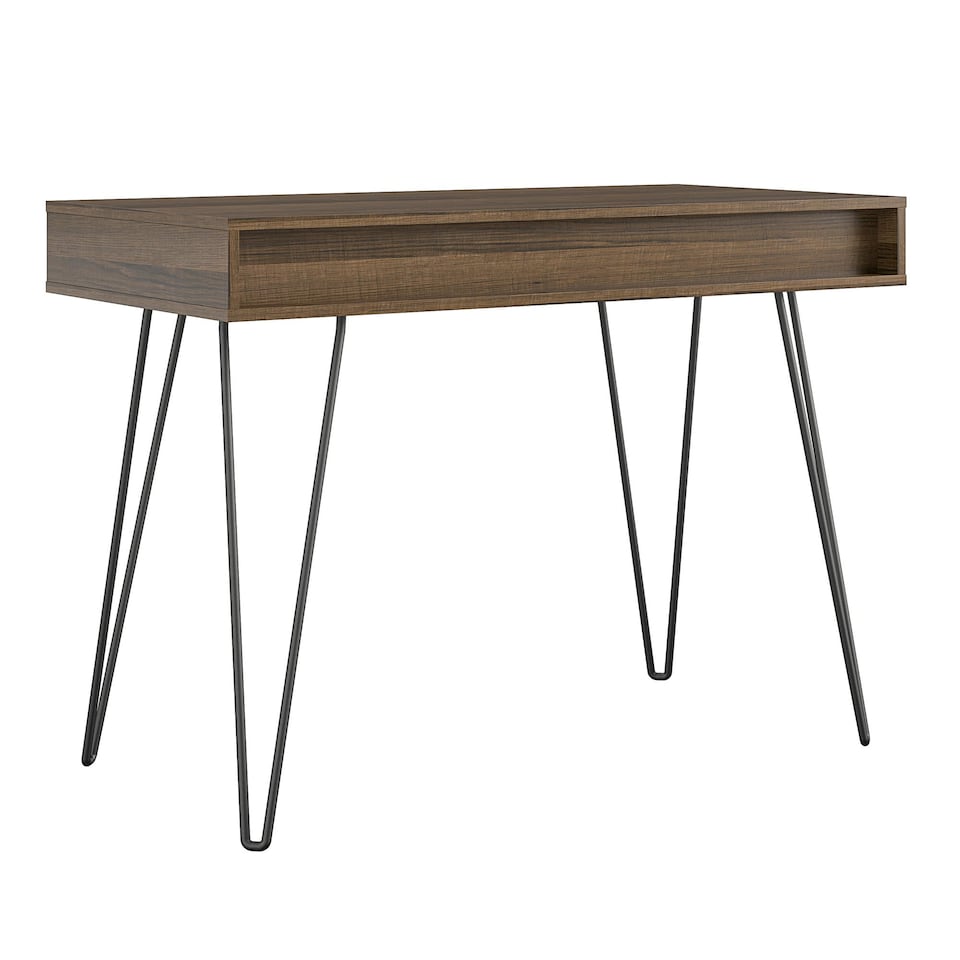 image 1 of Concord desk with storage in brown / grey