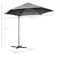 image 5 of Outsunny 2.5M Patio Umbrella with 360 Rotation and Base, Dark Grey