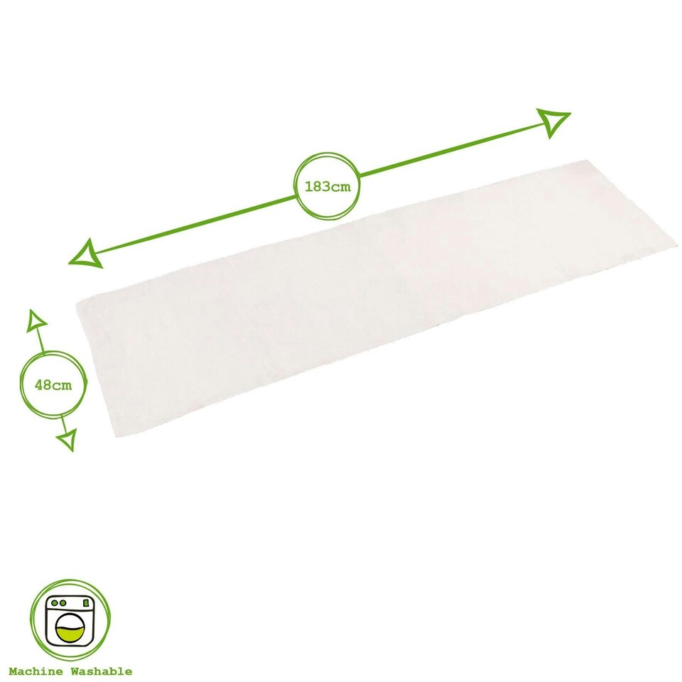 image 1 of Nicola Spring 7pc Cotton Fabric Placemats & Table Runner Set - Green