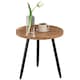 image 1 of HOMCOM Modern End Side Table, Round Coffee Table, Chestnut Wood Effect Brown