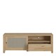 image 5 of Cestino 1 Door 1 Drawer TV Unit in Jackson Hickory Oak and Rattan Effect