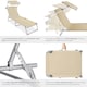 image 5 of Sun Loungers Set of 2 - foldable, sunroof, 4-step backrest, head cushion | Cream | beige | 2