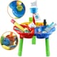 image 1 of 40-Piece Sand & Water Activity Table - 3 Compartments with Water Blaster & Toys - Outdoor Play Multi
