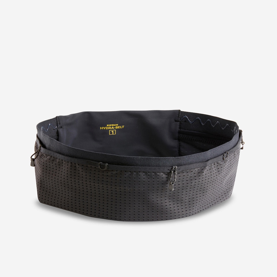 image 1 of Decathlon HYDRATION FLASK-CARRYING RUNNING BELT - BLACK