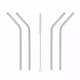 image 1 of Stainless Steel Reusable Drinking Straws with Cleaning Brush - Pack of 4