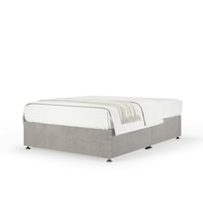 Super Ortho Orthopaedic Seal Grey Naples Velvet Divan Set Super King