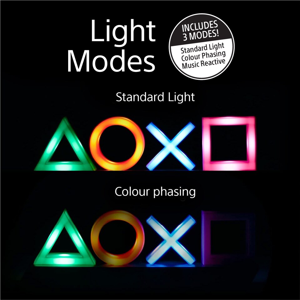 image 1 of PlayStation Icons Light, Officially Licensed Sound Reactive Gaming Light, Paladone