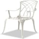 image 3 of Centurion Supports OSHOWA Luxurious Garden and Patio Table and 4 Large Chairs with Armrests Cast Aluminium Bistro Set - White