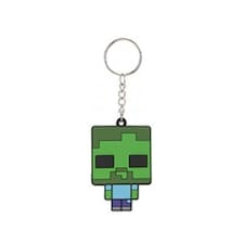 Zombie Minecraft 2D Soft PVC Keyring