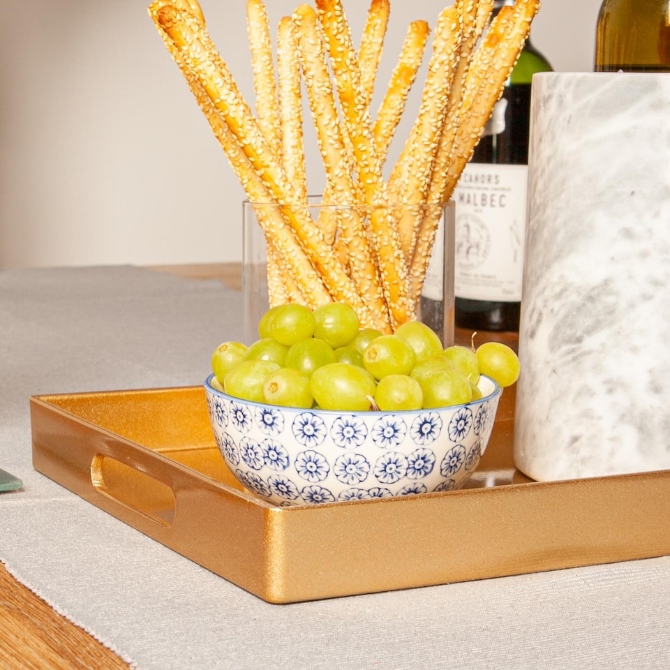 image 1 of Argon Tableware Rectangle Serving Tray - 34.5 x 25cm - Gold | Gold | Gold