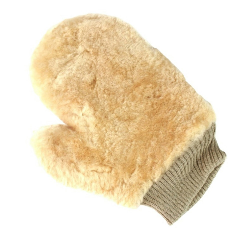image 1 of Eastern Counties Leather Sheepskin Polishing Mitten - Beige - One Size