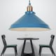 image 7 of First Choice Lighting Set of 2 Maxwell Mirage Blue Brushed Copper Ceiling Pendant Lights Blue | Copper