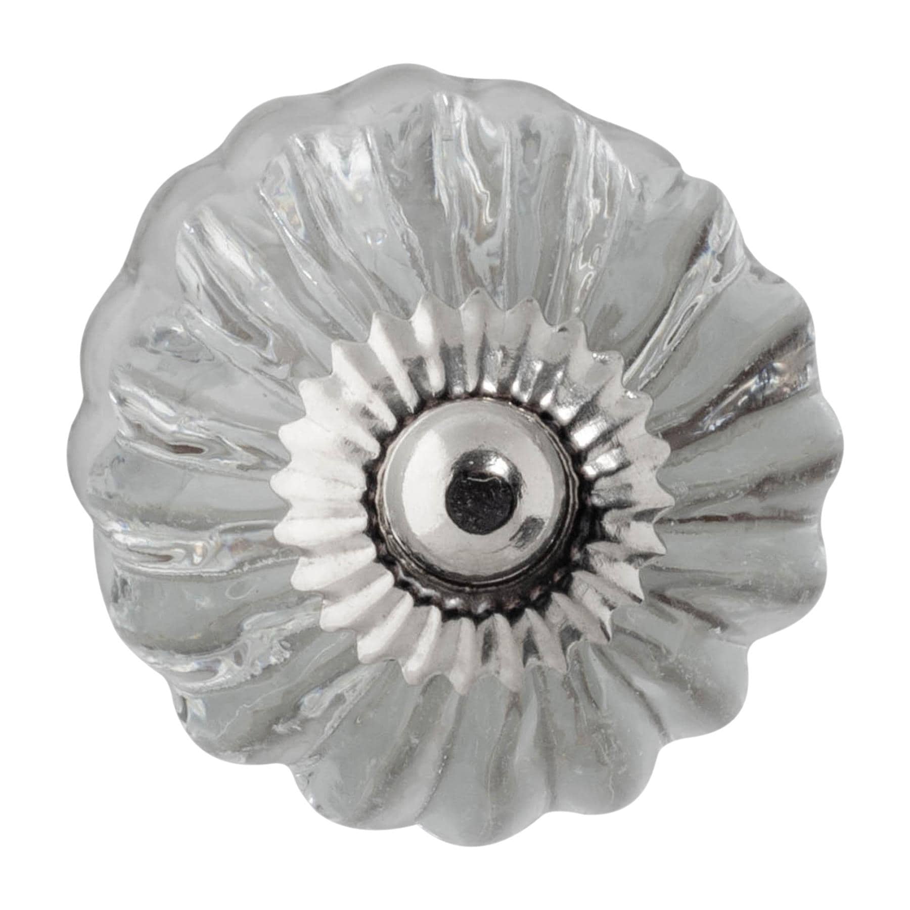 Nicola Spring Glass Cabinet Knob - Button in Clear | Size: 1000mm x 500mm