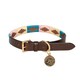 image 2 of Benji & Flo Sublime Polo Leather Dog Collar | Blue | Blue/Pink/Vanilla | Large | 1