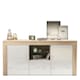 image 7 of TV Unit TV Stand Sideboard Media Cabinet Storage Cabinet Oak White High Gloss 145cm