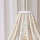 image 2 of ValueLights Elodie Easy Fit Shabby Chic Natural Beaded Hanging Chandelier Ceiling Light Shade - Bulb Included