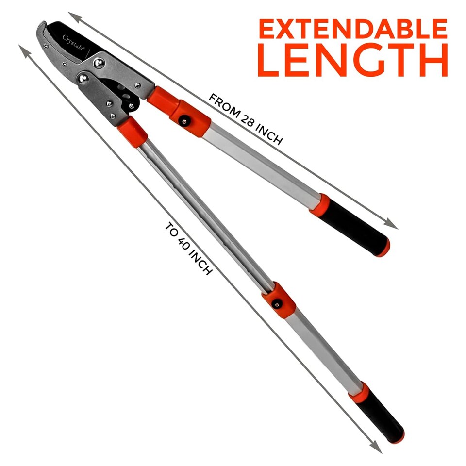 image 1 of Telescopic Anvil Lopper 28'' to 40'' Extending Tree Branch Pruner for Gardening