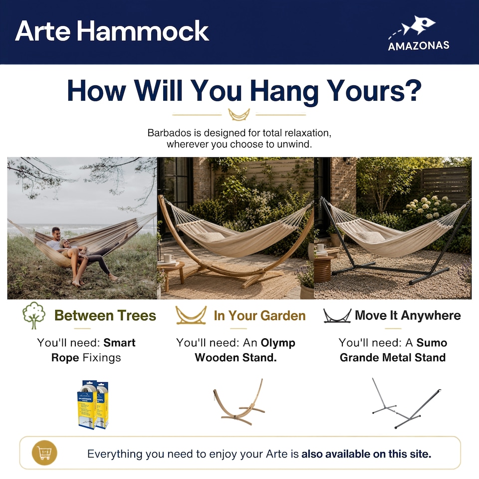 image 1 of Arte Double Traditional Hammock Sand